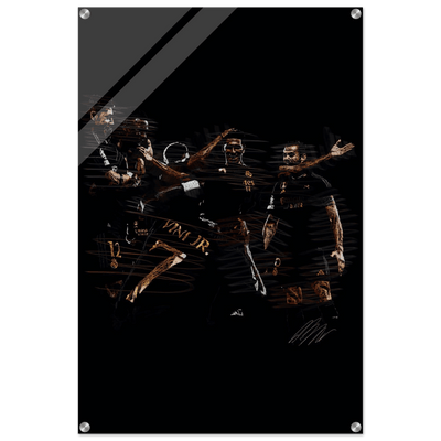 Dynamic Football Legends Acrylic Print – Energetic, Modern Sports Wall Art for Your Space - Vibrantwalls