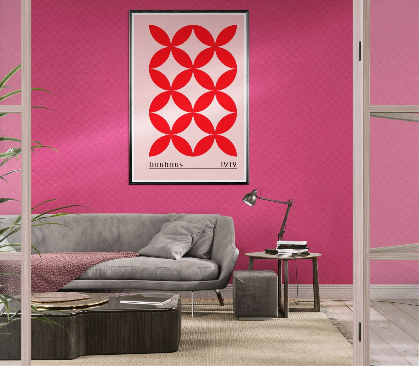Bauhaus Minimalist Bold Red Geometric Design - Vibrantwalls