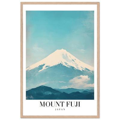 Mount Fuji Japan Framed Poster – Serene Vintage Travel Wall Art with Wooden Frame - Vibrantwalls