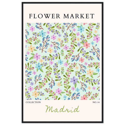 Flower Market Collection Framed Poster – Whimsical Floral & Berry Art Prints | Ready-to-Hang in Various Sizes - Vibrantwalls