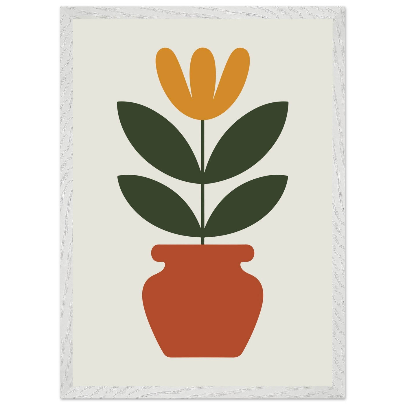 Abstract Potted Floral Art - Vibrantwalls