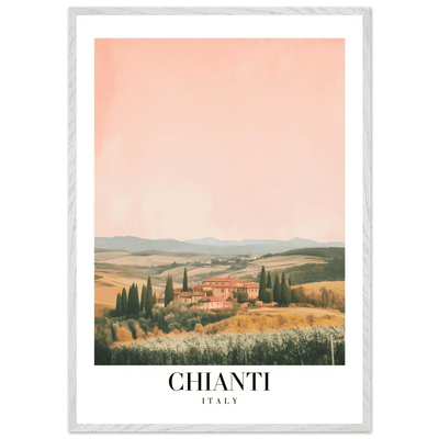 Chianti, Italy Framed Poster – Vintage Tuscan Countryside Wall Art with Customizable Wooden Frame - Vibrantwalls
