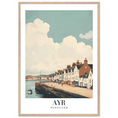 Ayr Scotland Framed Poster – Coastal Charm Wall Art with Custom Wooden Frame Options - Vibrantwalls