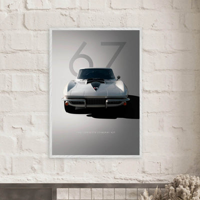 1967 Corvette Stingray 427 Framed Poster | Iconic Automotive Art, Ready-to-Hang - Vibrantwalls