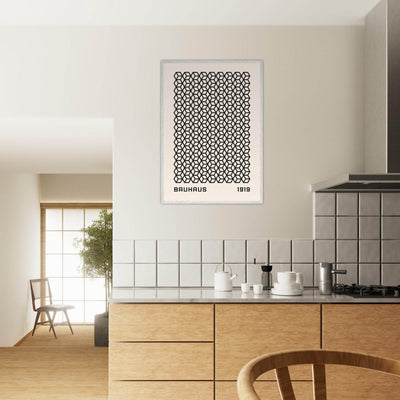 Bauhaus 1919 Geometric Cube Pattern Art Print – Modern Minimalist Framed Poster in Multiple Sizes - Vibrantwalls