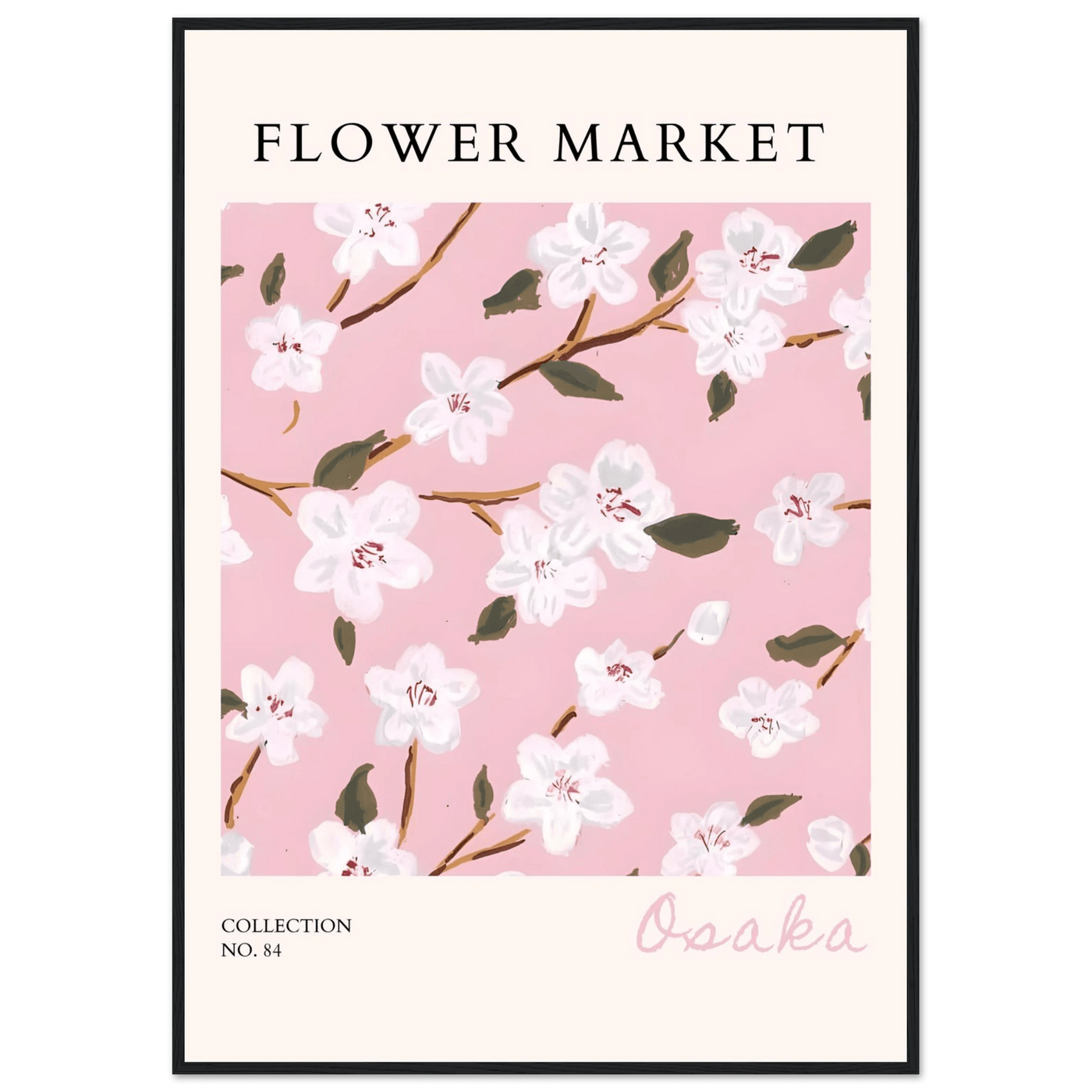 Sakura Pink Bloom Framed Poster – Delicate Floral Art Print | Ready-to-Hang in Your Choice of Frame - Vibrantwalls