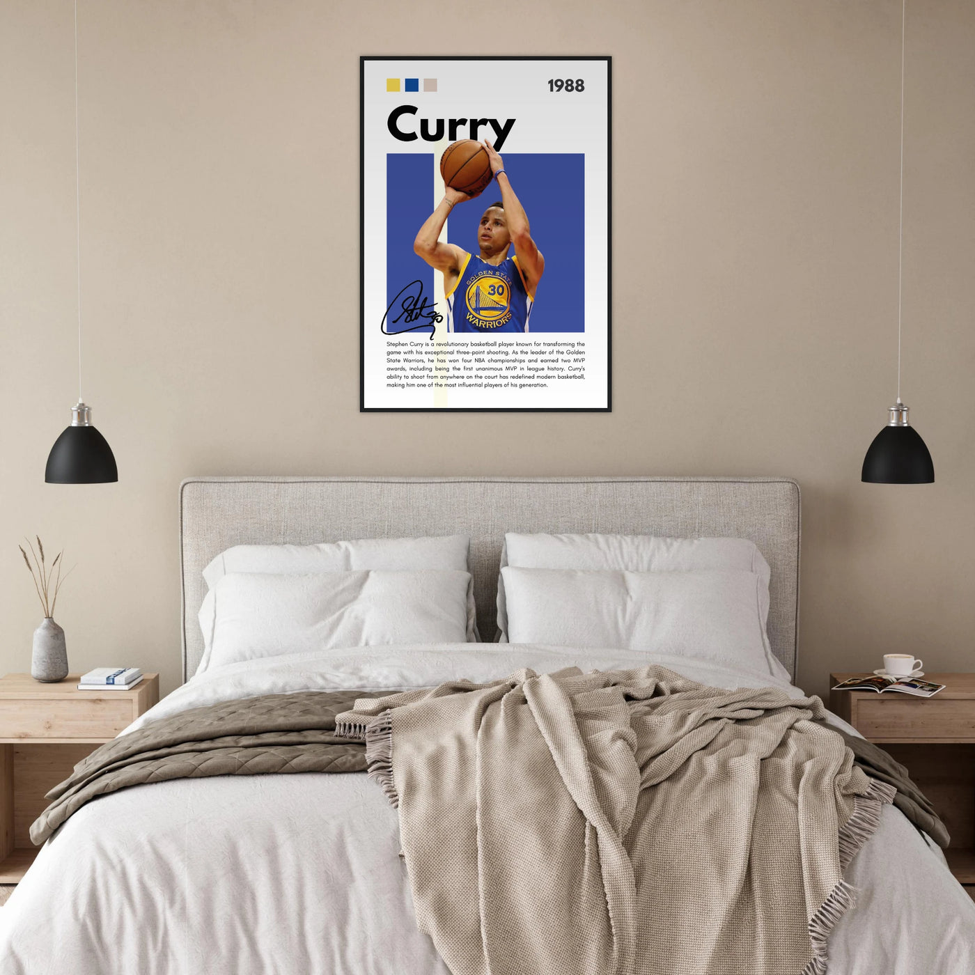 Stephen Curry Golden State Warriors Vintage Art Vibrantwalls