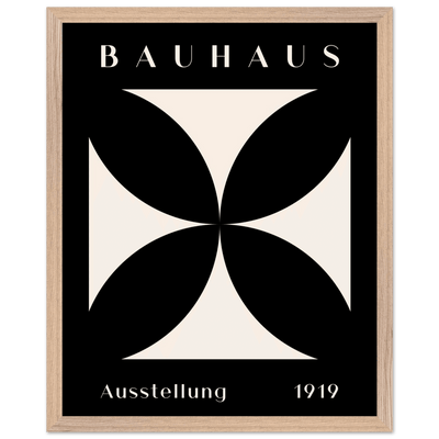 Bauhaus Ausstellung 1919 Black & Cream Minimalist - Vibrantwalls
