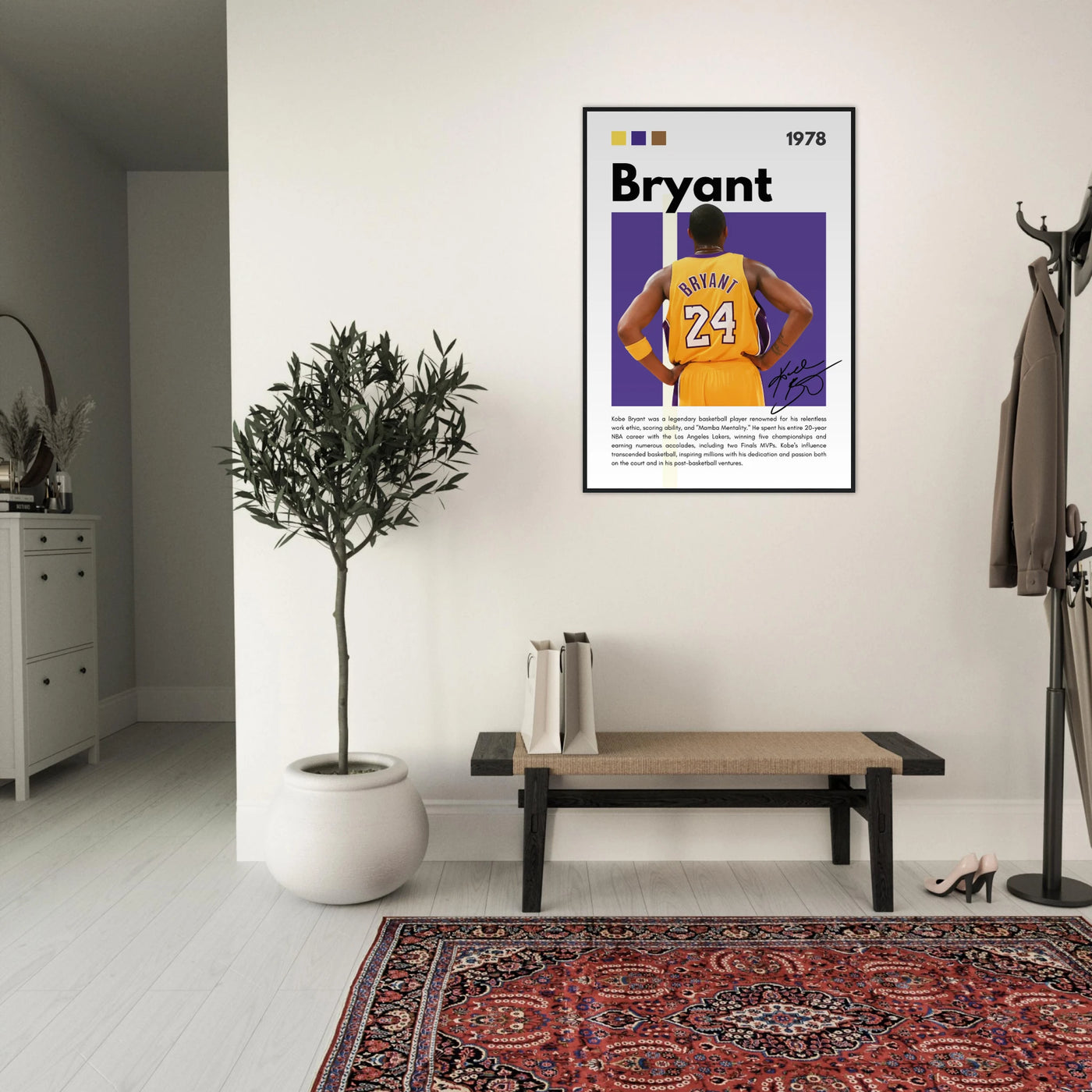 Kobe Bryant Mamba Mentality Lakers Framed Poster Vibrantwalls