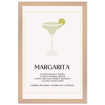 Margarita Cocktail Recipe Tequila Lime Salt Rim - Vibrantwalls