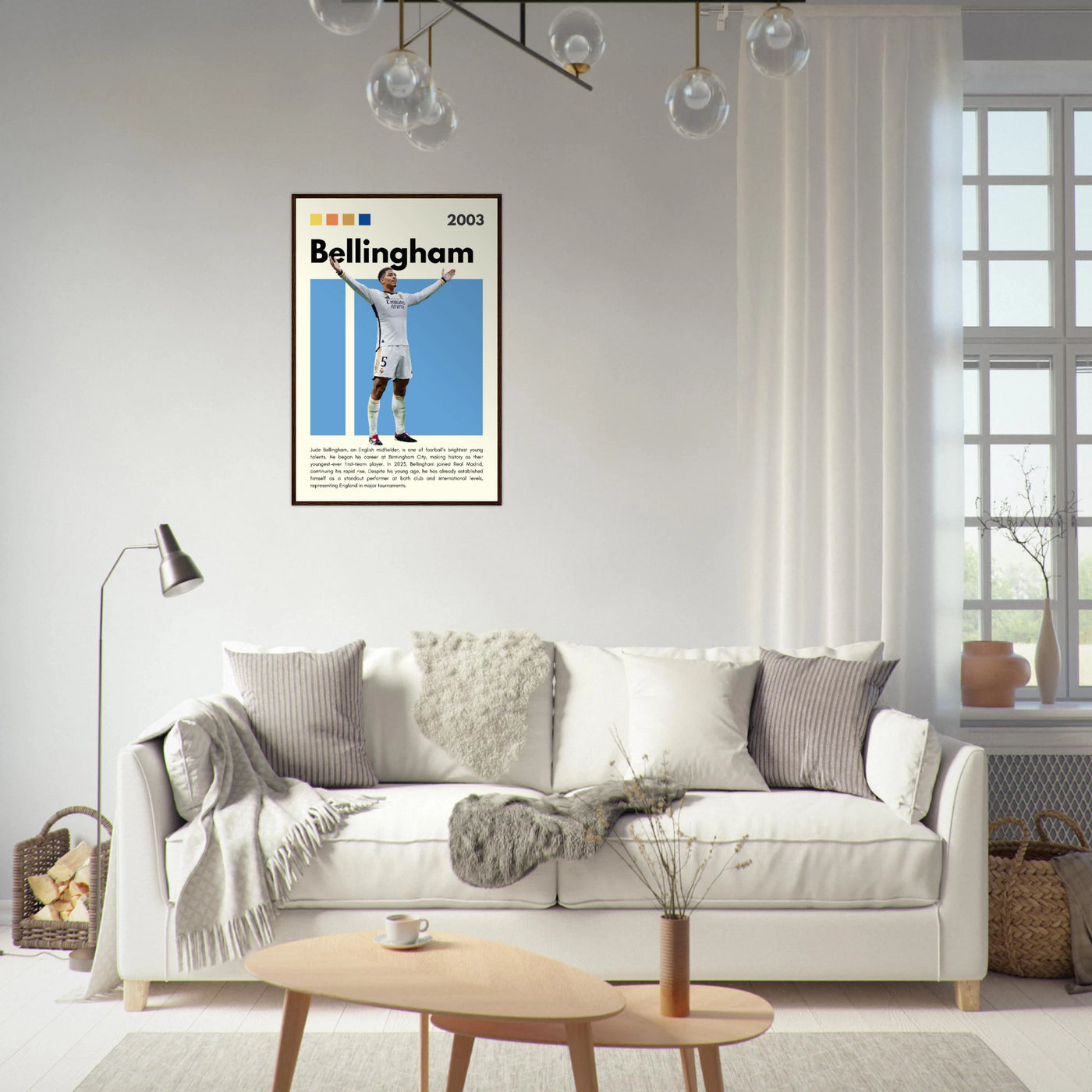 Jude Bellingham Real Madrid Football Poster – Modern Pop Art Print in Your Choice of Frame Vibrantwalls