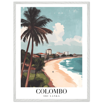 Colombo Sri Lanka Framed Poster – Vintage Coastal Art with Wooden Frame in Multiple Sizes & Finishes - Vibrantwalls