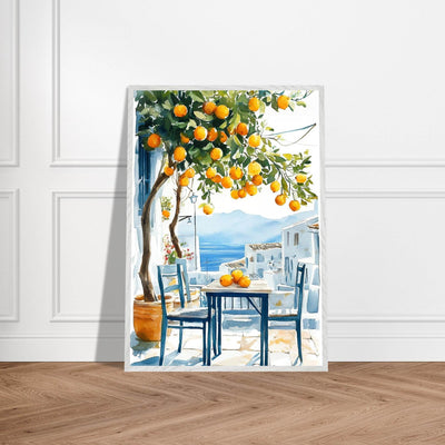 Mediterranean Lemon Tree Decor with Sea View Charm - Vibrantwalls