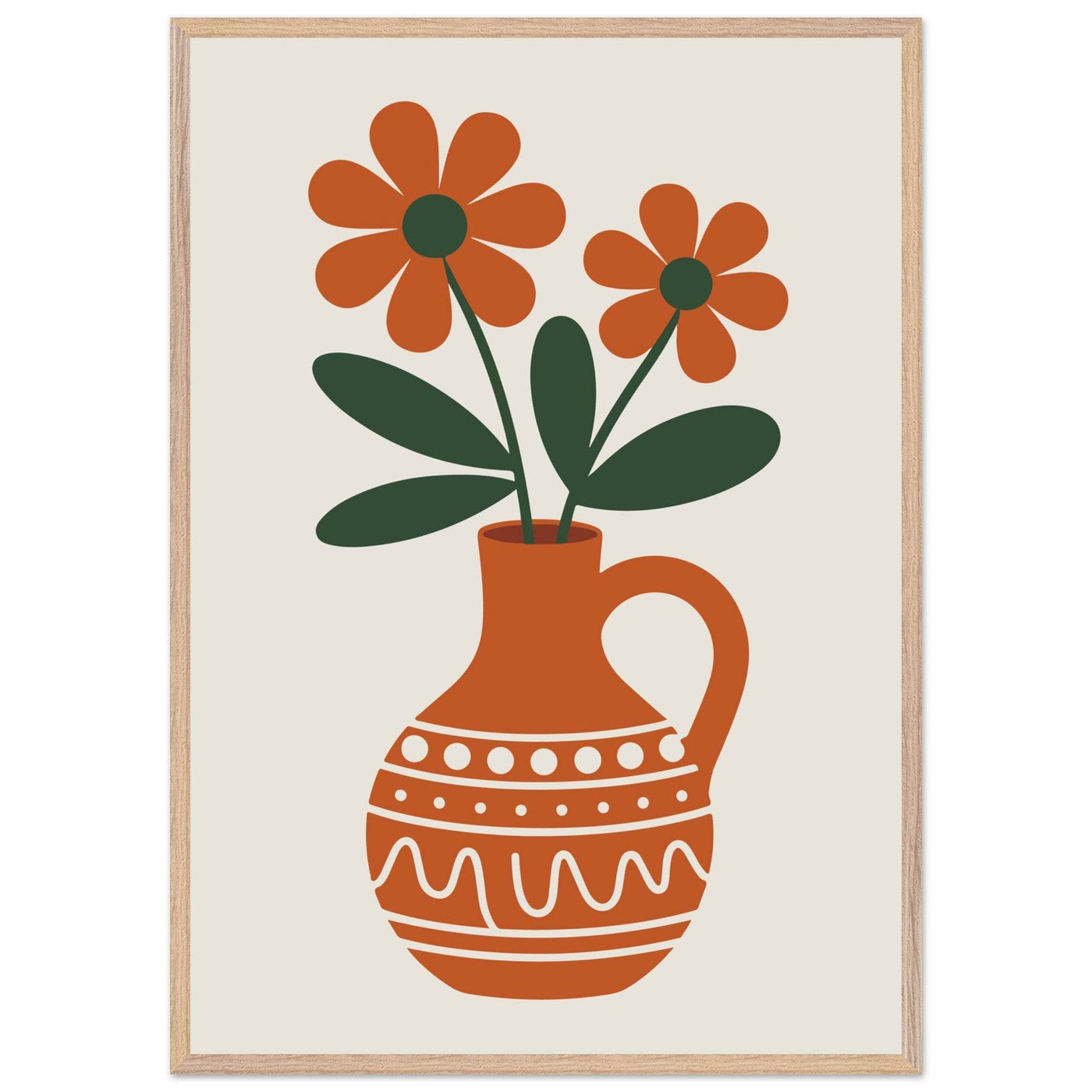 Abstract Floral Vase Art - Vibrantwalls