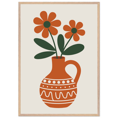 Abstract Floral Vase Art - Vibrantwalls
