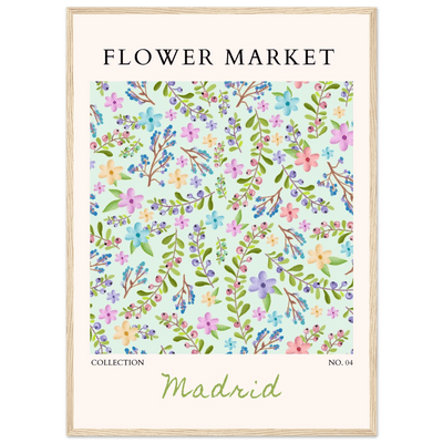 Flower Market Collection Framed Poster – Whimsical Floral & Berry Art Prints | Ready-to-Hang in Various Sizes - Vibrantwalls