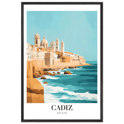 Cadiz Spain Framed Poster – Coastal Charm & Vintage Travel Wall Art with Wooden Frame - Vibrantwalls