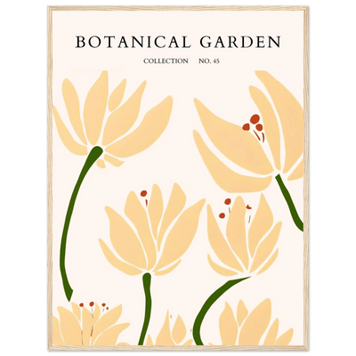 Botanical Garden Framed Art Print – Minimalist Floral Design & Nature-Inspired Posters | Ready-to-Hang - Vibrantwalls