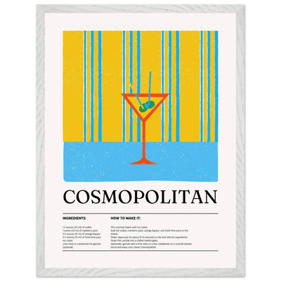 Cosmopolitan Cocktail Recipe City Chic Bar Print - Vibrantwalls