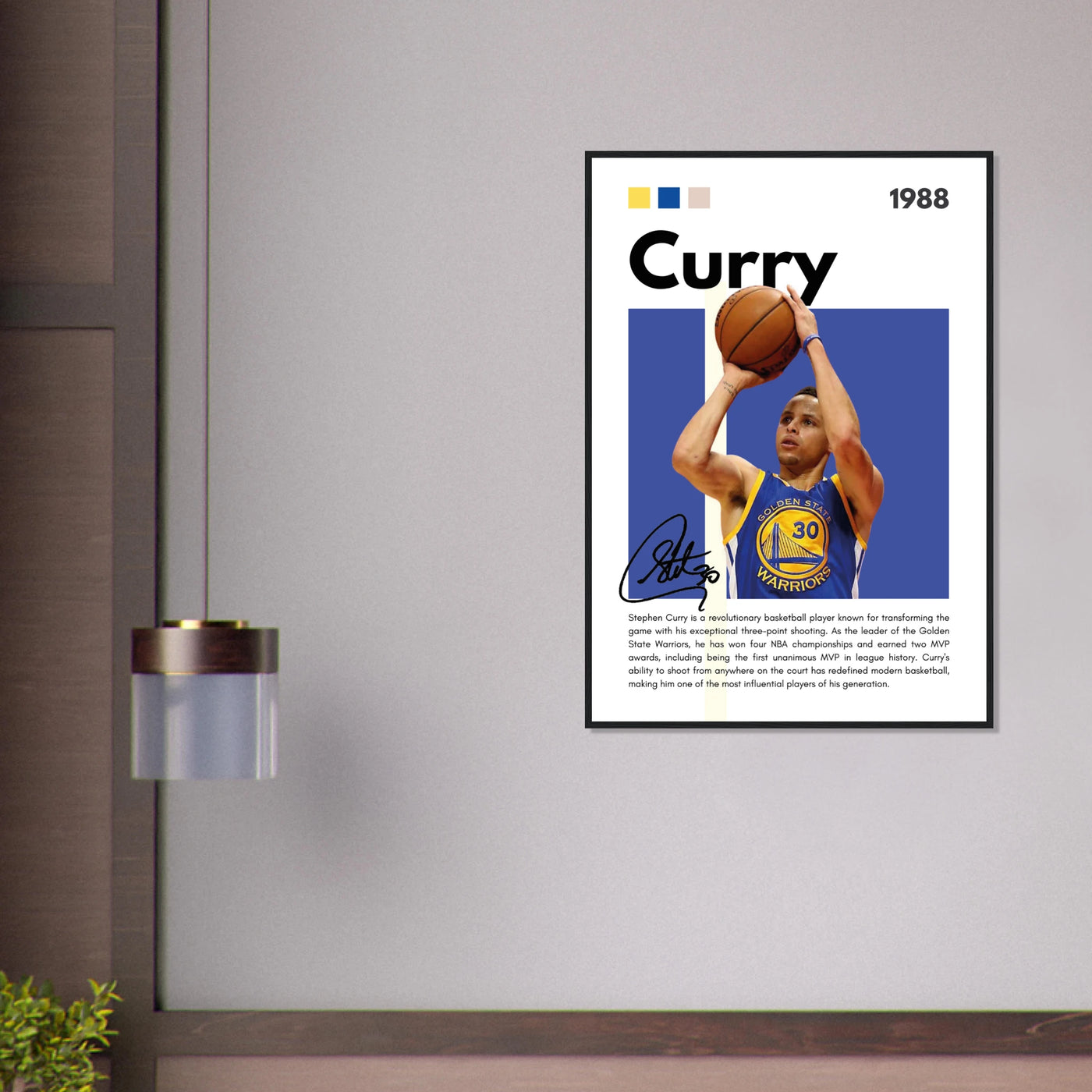 Stephen Curry Golden State Warriors Vintage Art Vibrantwalls