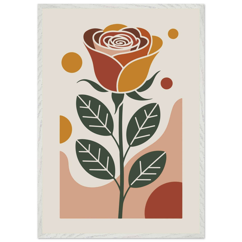 Boho Rose Floral Abstract Botanical Wall Art - Vibrantwalls