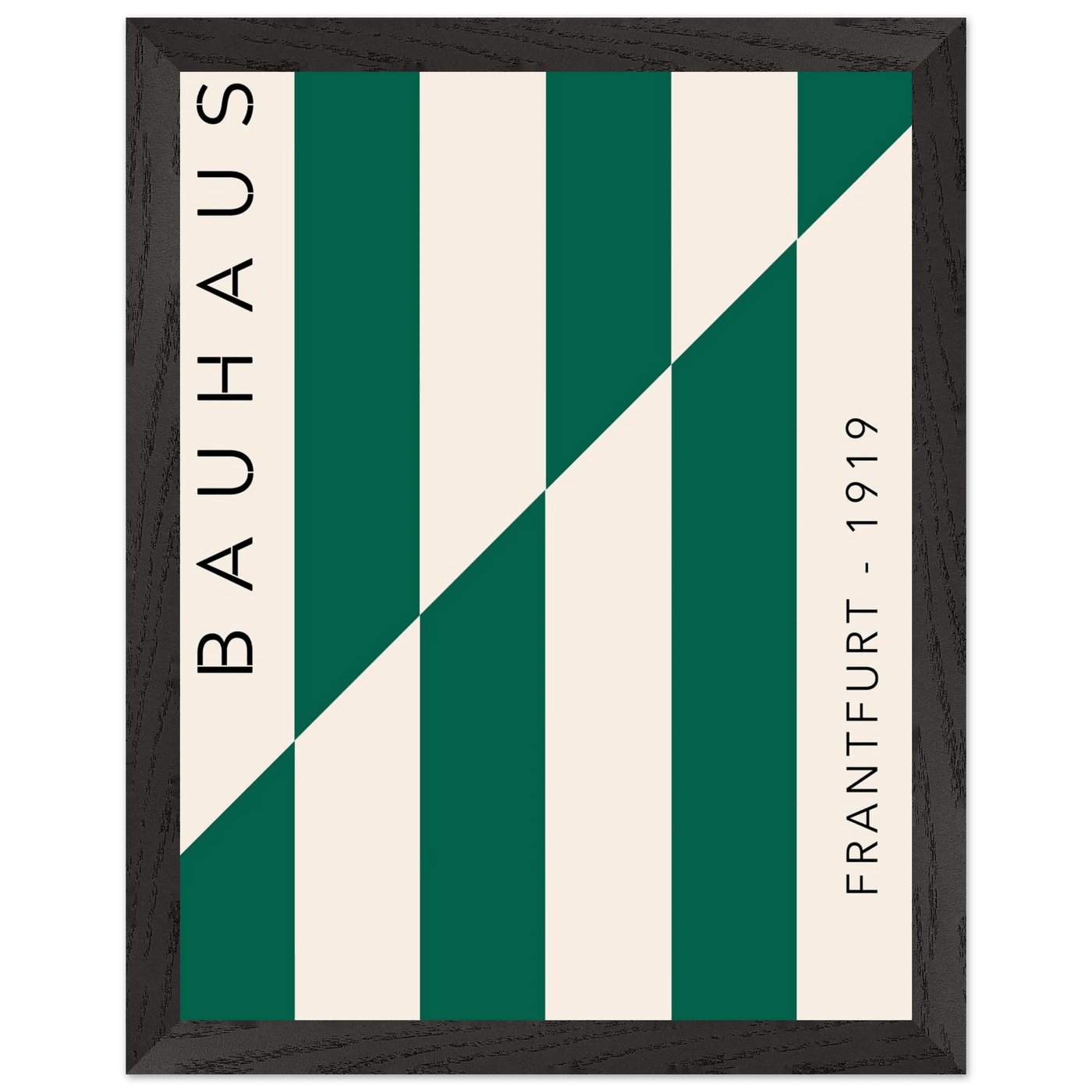 Bauhaus Emerald Green & Cream Modern - Vibrantwalls