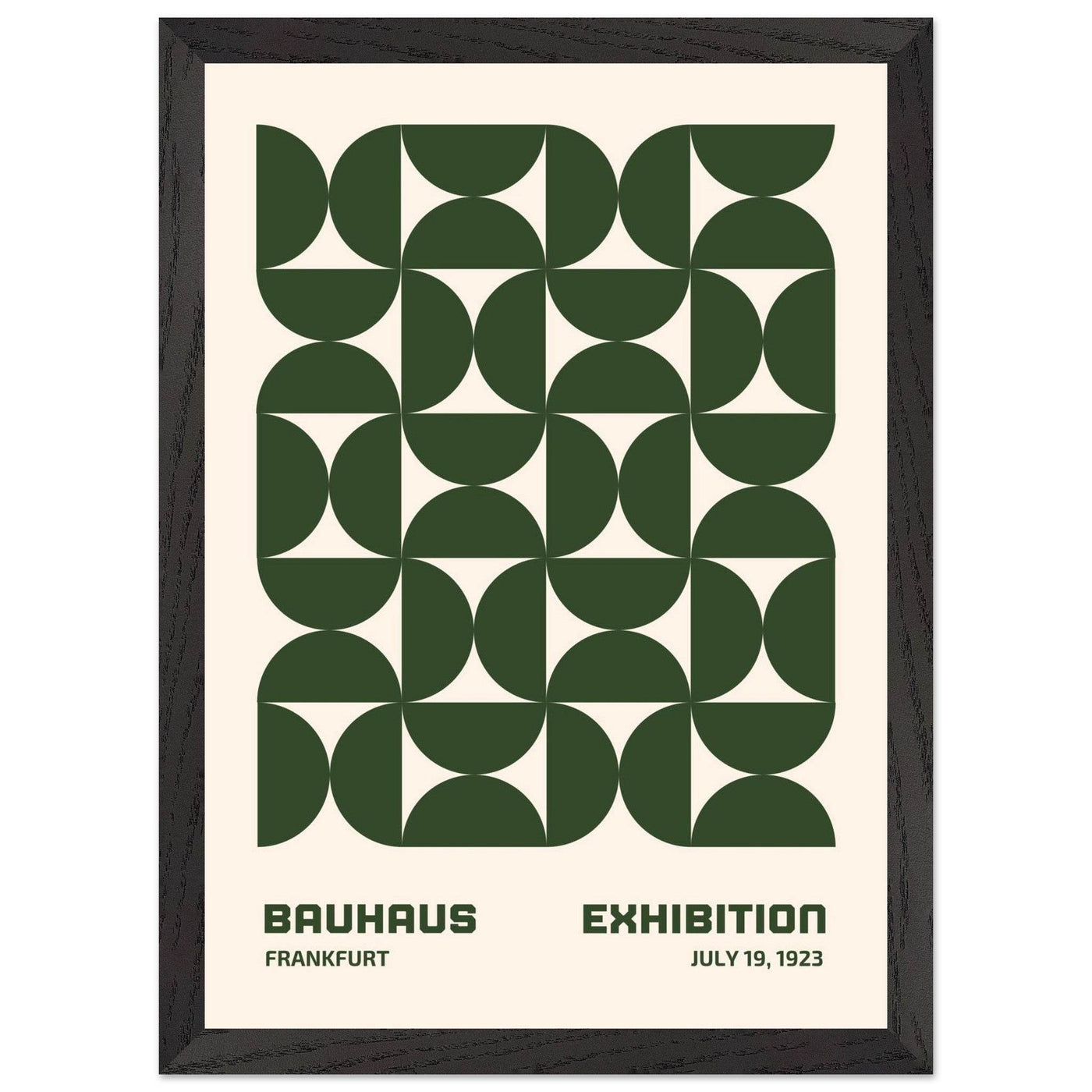 Bauhaus Forest Green & Cream Modern - Vibrantwalls