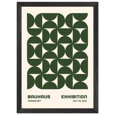 Bauhaus Forest Green & Cream Modern - Vibrantwalls