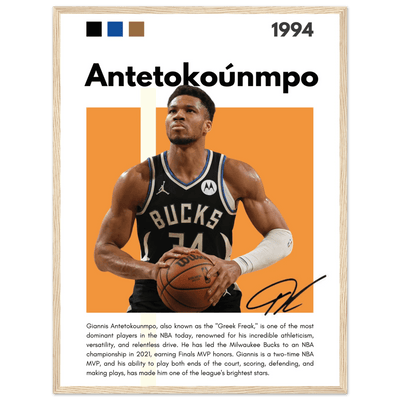 Giannis Antetokounmpo Greek Freak Bucks Poster - Vibrantwalls