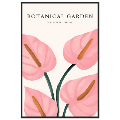 Botanical Garden Framed Poster – Pink Anthurium Bloom Art Print | Elegant & Ready-to-Hang - Vibrantwalls