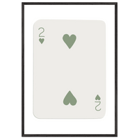 Two of Hearts Custom Playing Cards Framed Poster Wall Art - Vibrantwalls
