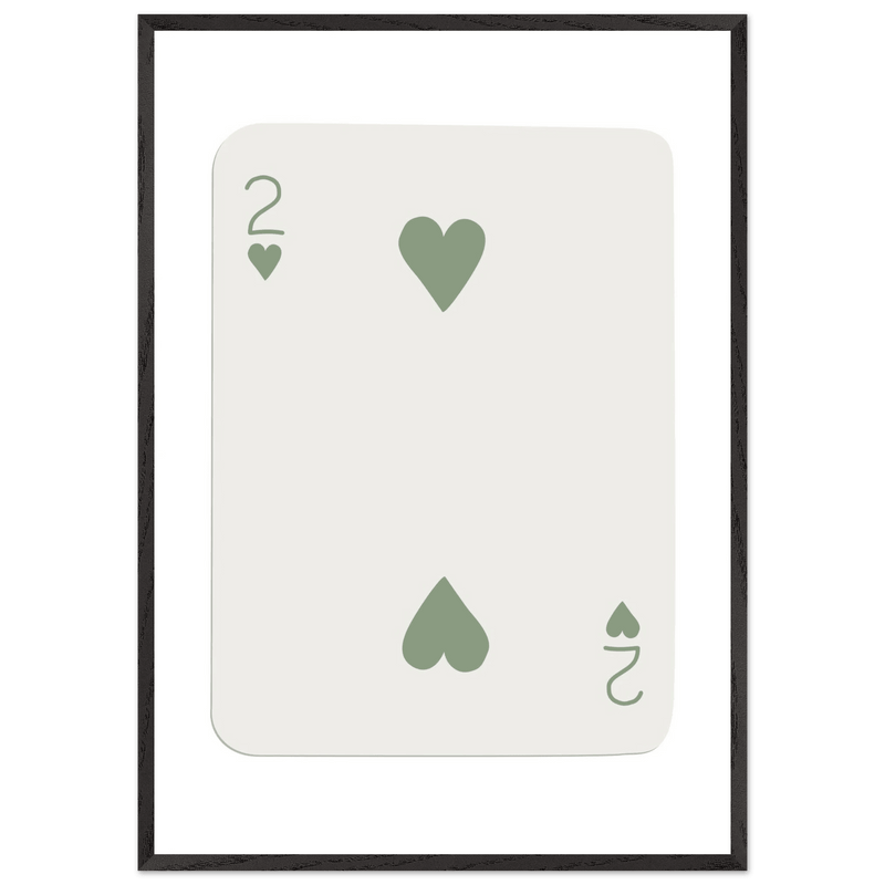 Two of Hearts Custom Playing Cards Framed Poster Wall Art - Vibrantwalls