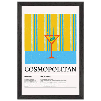 Cosmopolitan Cocktail Recipe City Chic Bar Print - Vibrantwalls