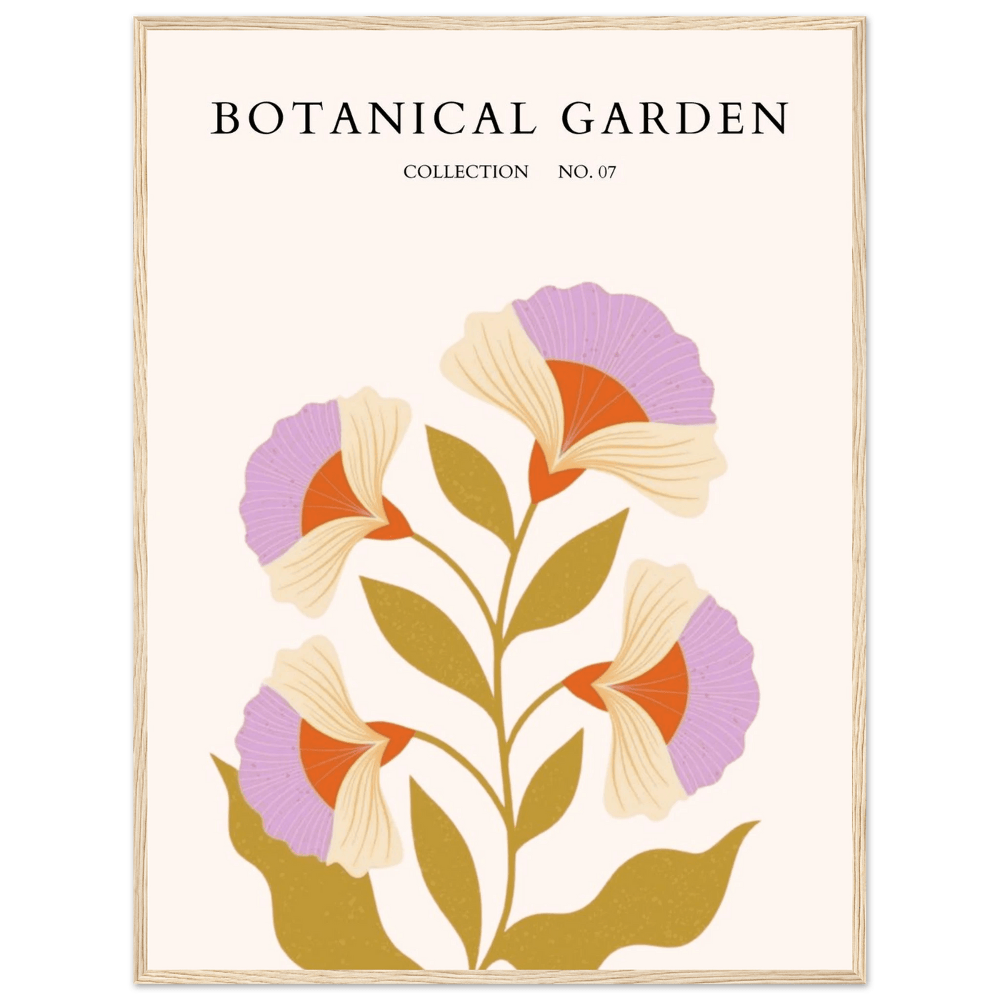 Botanical Garden Framed Poster – Whimsical Floral Art Prints in Soft Hues | Ready-to-Hang Wall Decor - Vibrantwalls