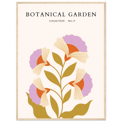 Botanical Garden Framed Poster – Whimsical Floral Art Prints in Soft Hues | Ready-to-Hang Wall Decor - Vibrantwalls
