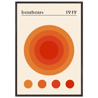 Bauhaus 1919 Orange Red Circles Wall Art - Vibrantwalls