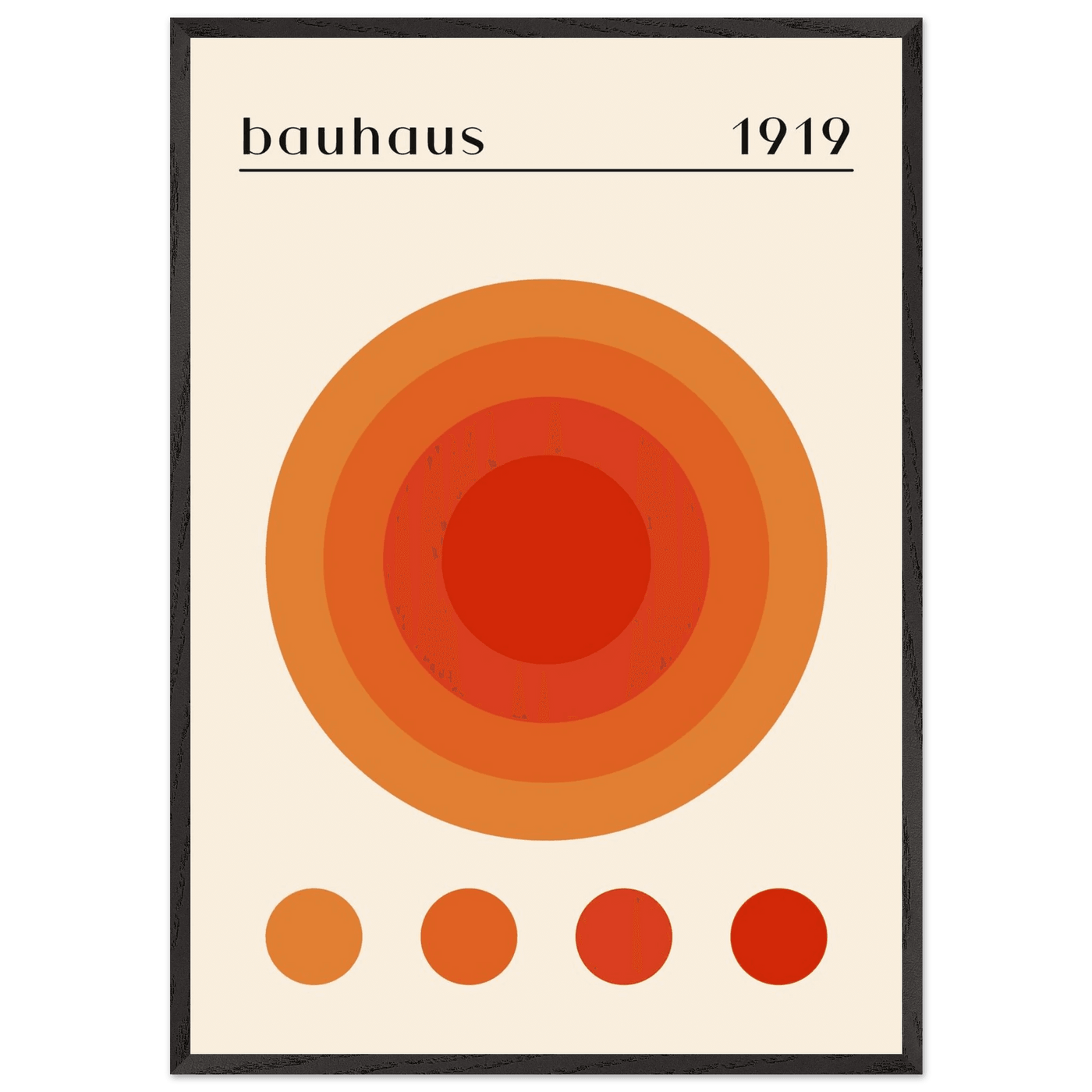 Bauhaus 1919 Orange & Red Circles - Vibrantwalls