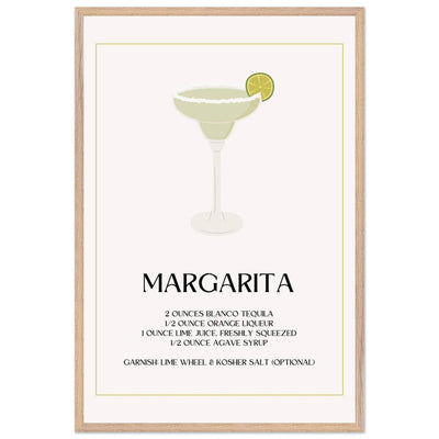 Margarita Cocktail Recipe Tequila Lime Salt Rim - Vibrantwalls