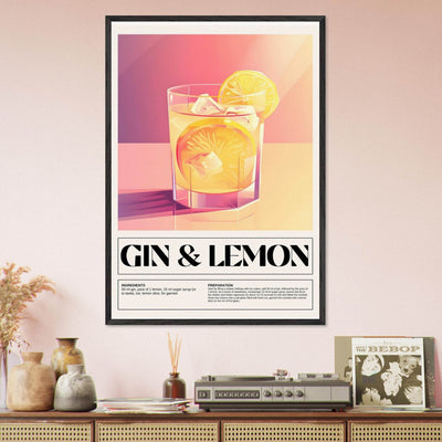 Gin & Lemon Print - Vibrantwalls