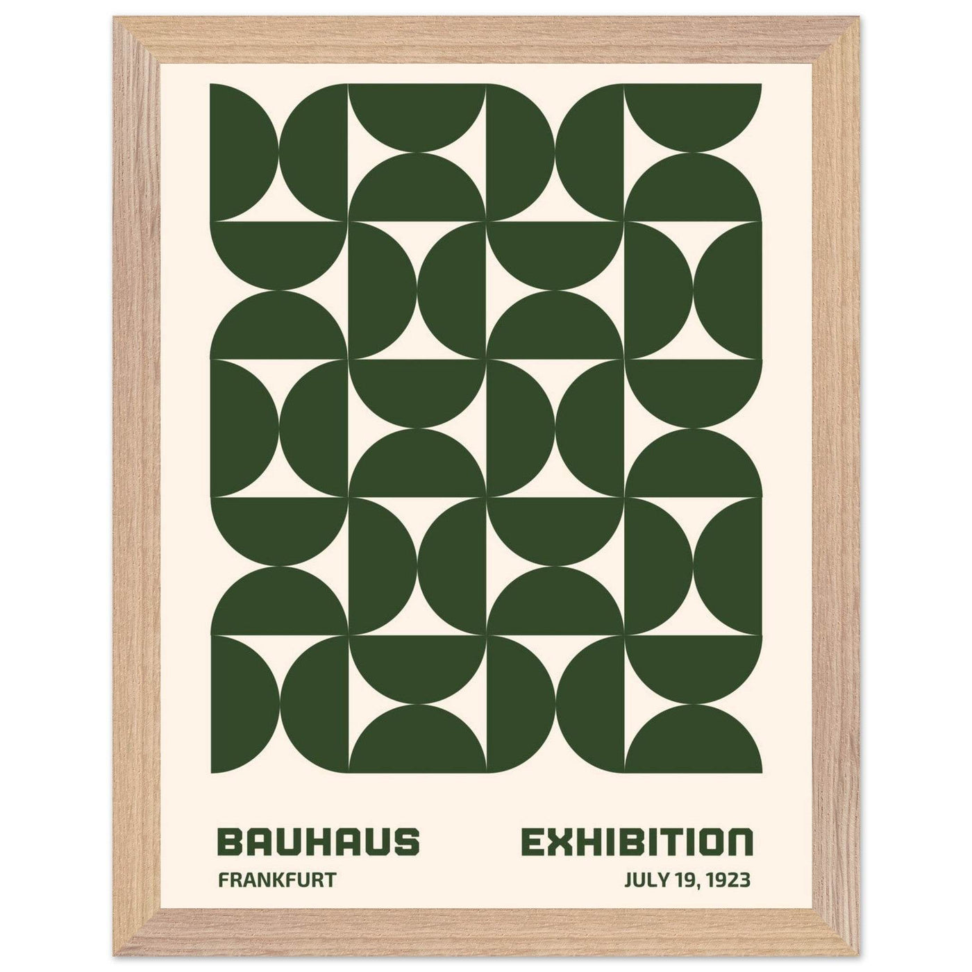 Bauhaus Forest Green & Cream Modern - Vibrantwalls