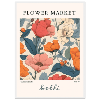 Flower Market Delhi Framed Art Print – Vibrant Botanical & Nature Posters | Ready-to-Hang in Multiple Sizes - Vibrantwalls