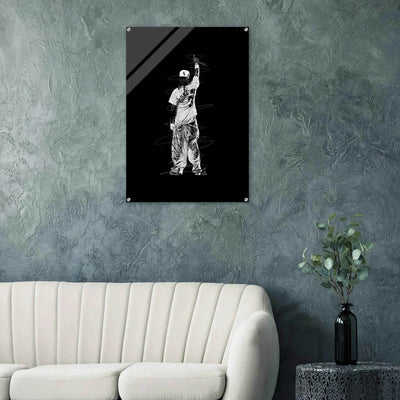Iconic McGregor Black & White Sketch Acrylic Print – Modern Sports Art in Multiple Sizes - Vibrantwalls