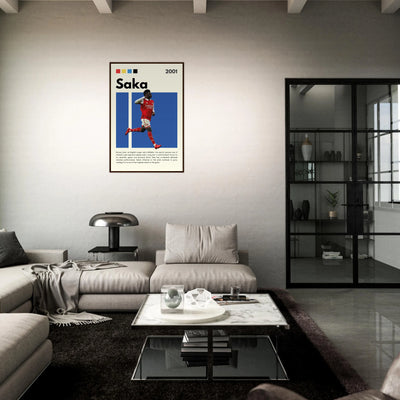 Bukayo Saka Arsenal Framed Poster – Modern Football Art Print for Gooners Vibrantwalls