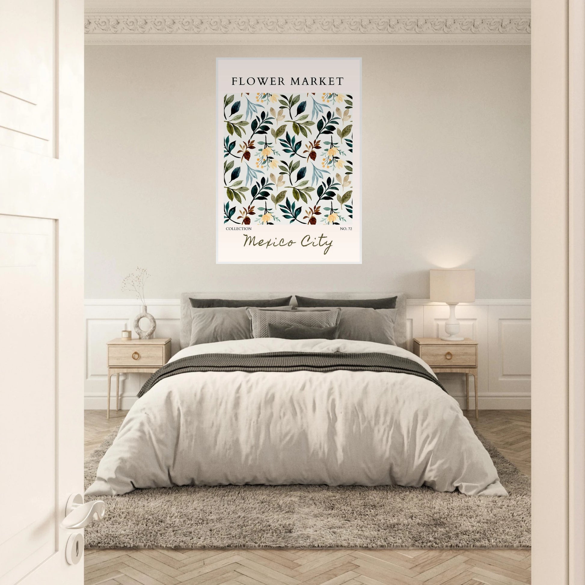 Mexico City Flower Market Botanical Watercolor - Wall Art - Vibrantwalls