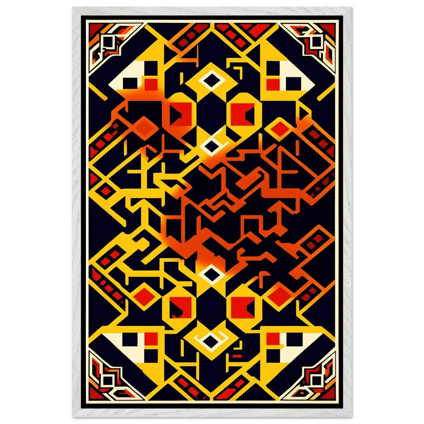 Abstract Geometric Poster for Modern Home Decor Framed Art - Vibrantwalls