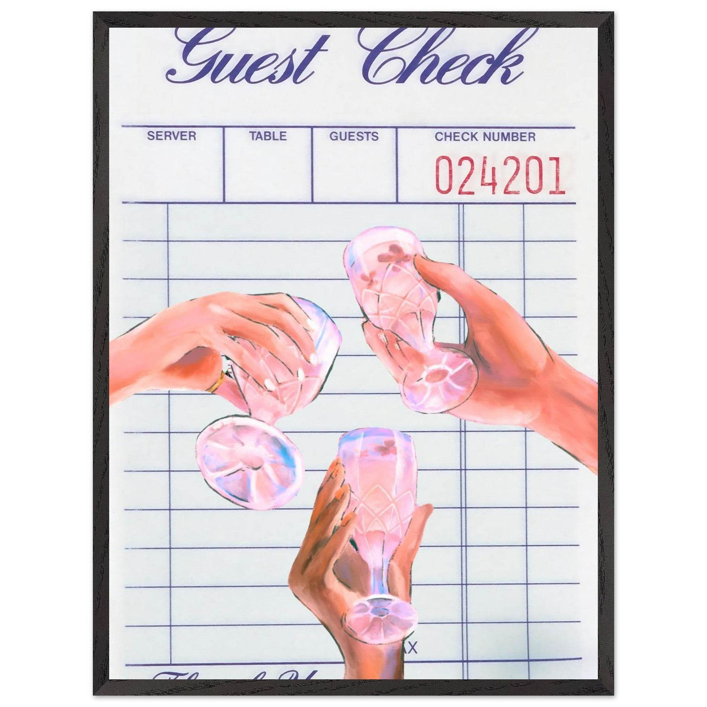 Retro Aesthetic Guest Check - Vibrantwalls