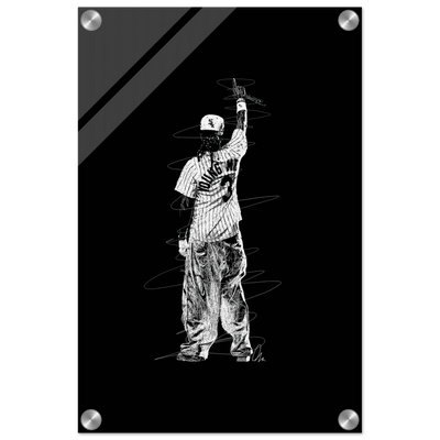 Iconic McGregor Black & White Sketch Acrylic Print – Modern Sports Art in Multiple Sizes - Vibrantwalls