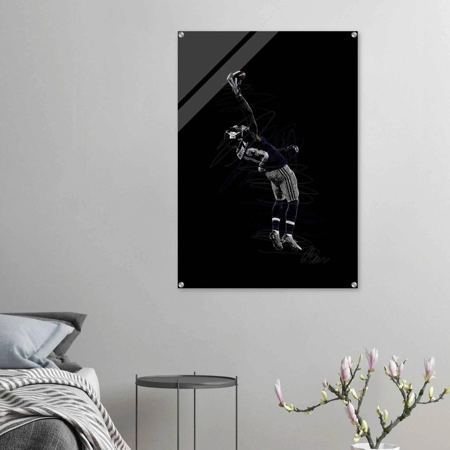Dynamic Football Player Acrylic Print – Modern Sport Art, Vibrant & Durable Wall Decor in Multiple Sizes - Vibrantwalls