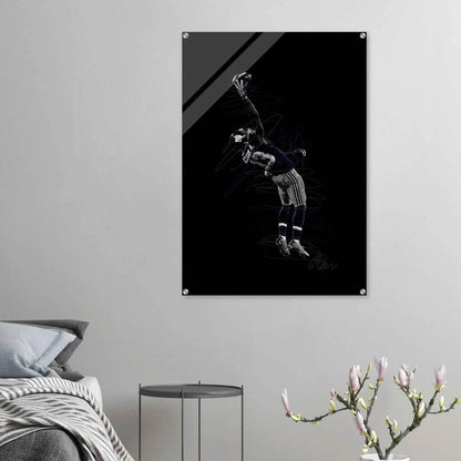 Dynamic Football Player Acrylic Print – Modern Sport Art, Vibrant & Durable Wall Decor in Multiple Sizes - Vibrantwalls