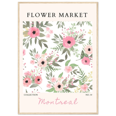 Flower Market Collection: Montreal – Whimsical Floral Art Prints | Ready-to-Hang Framed Posters - Vibrantwalls